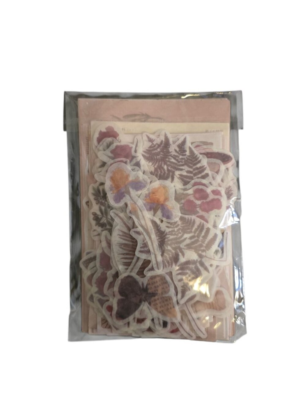 170 Pc Botanical Junk Journal Ephemera Paper & Sticker Set Cottagecore Craft